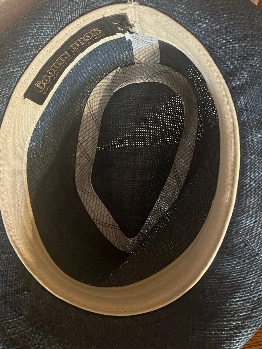 The Goorin Brothers Montique Men’s Fedora Blue Straw Weave Size Small